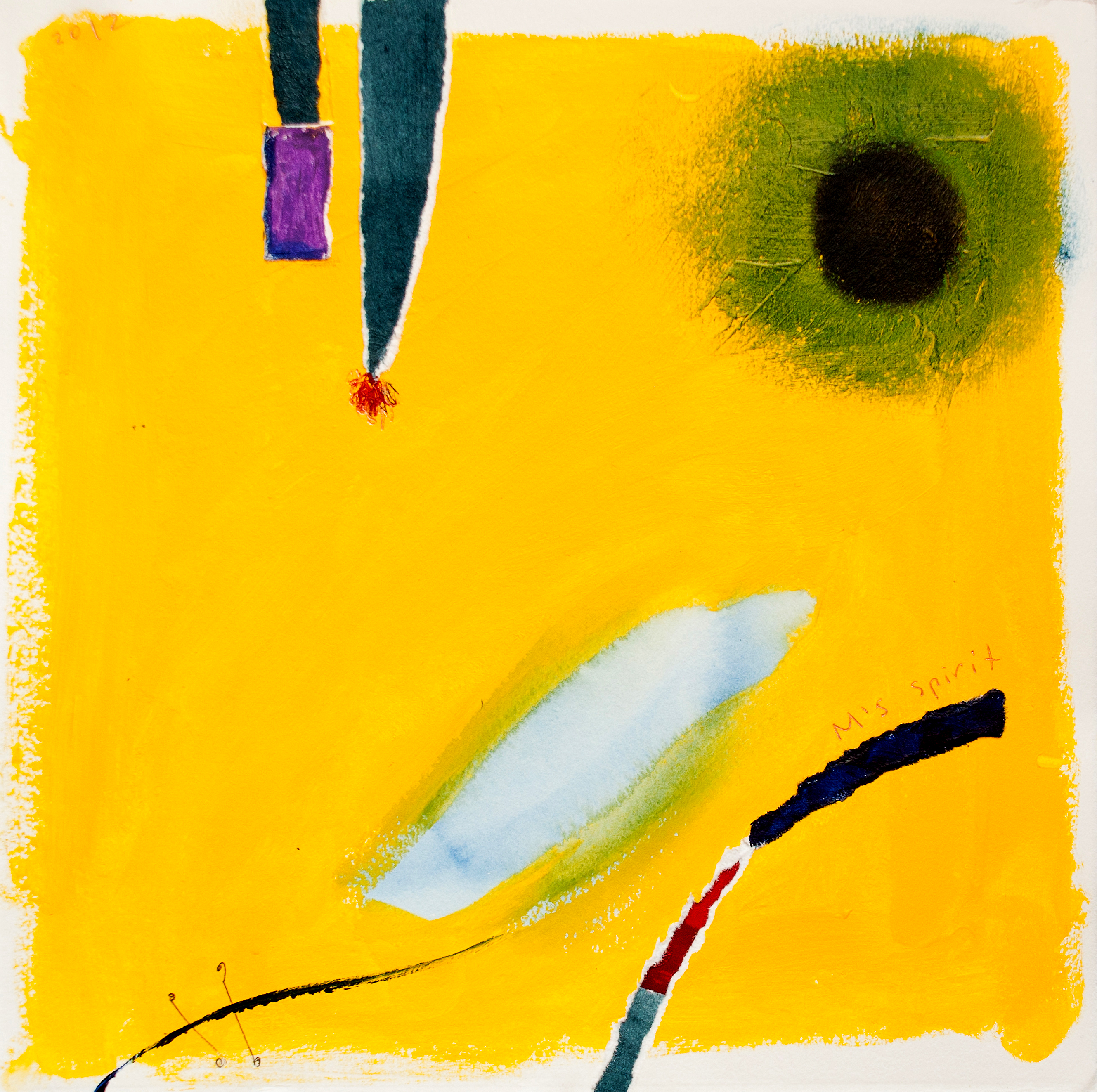 Constellations — painting and collage by Susana Amundaraín